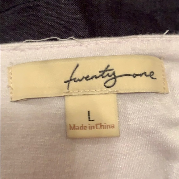 Forever 21 - Navy and white mini dress size L EUC - Picture 2 of 2